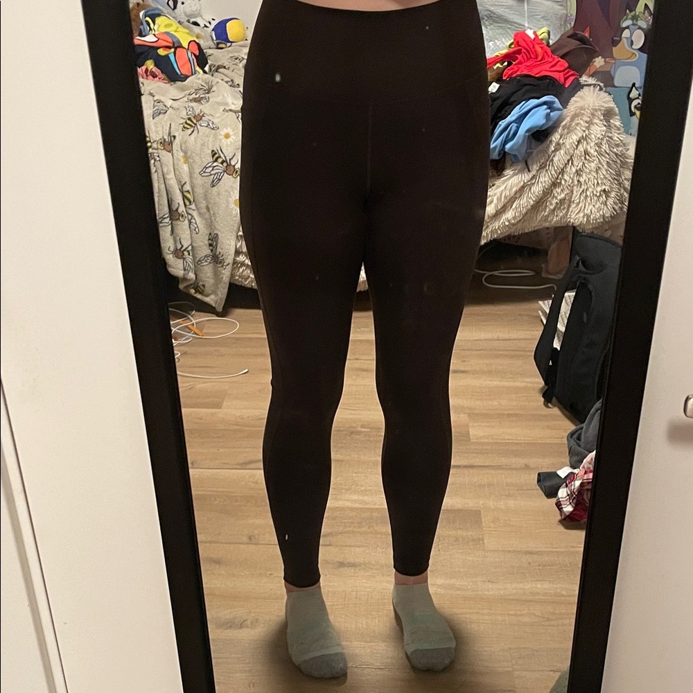 Brown High-Waisted Leggings